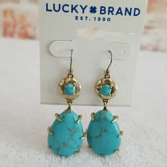Lucky Brand Jewelry New Lucky Brand Stone Drop Earrings Poshmark - Main Image